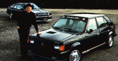 Carroll Shelby with a GLH-S bearing his name, circa 1986.