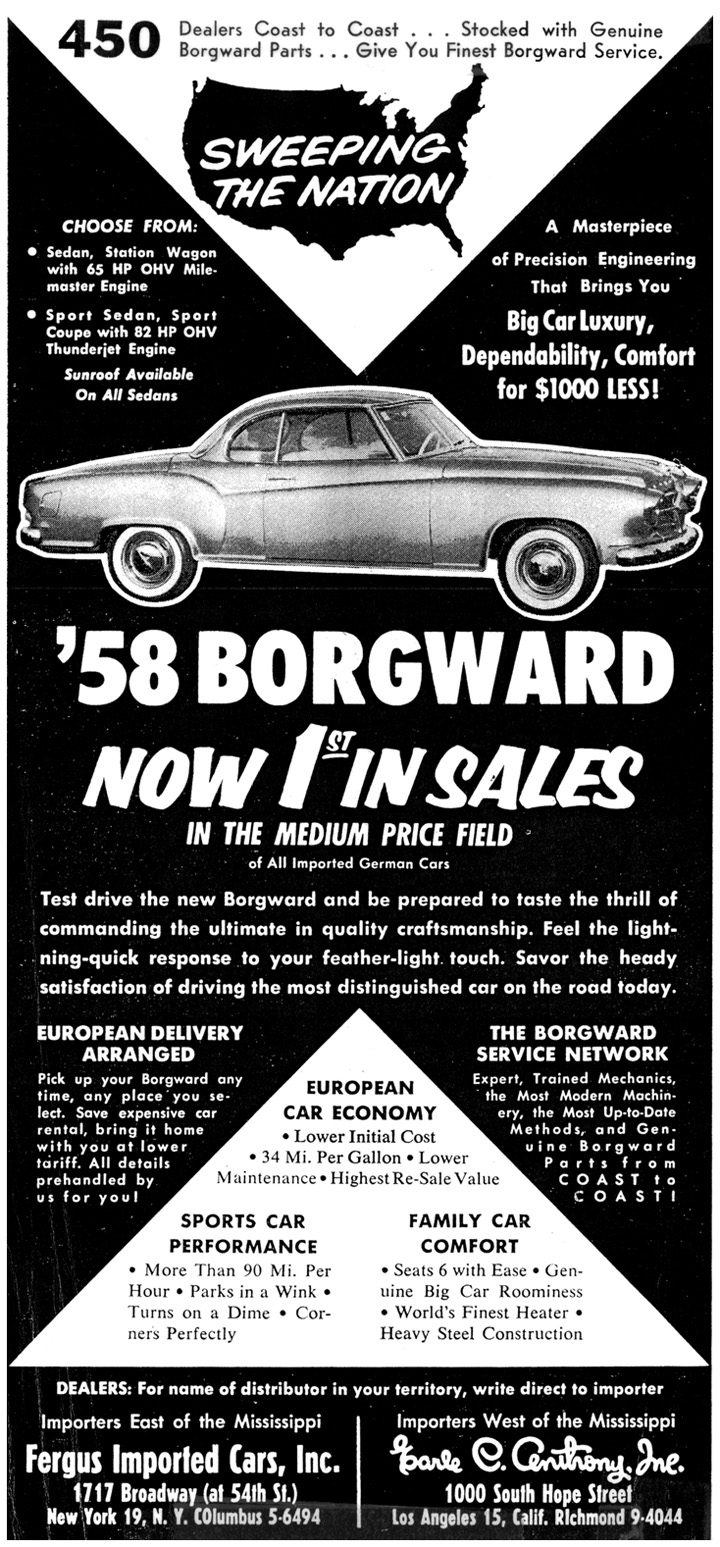 Demand Classic Vintage Advertisement Ad D51 1958 Borgward 
