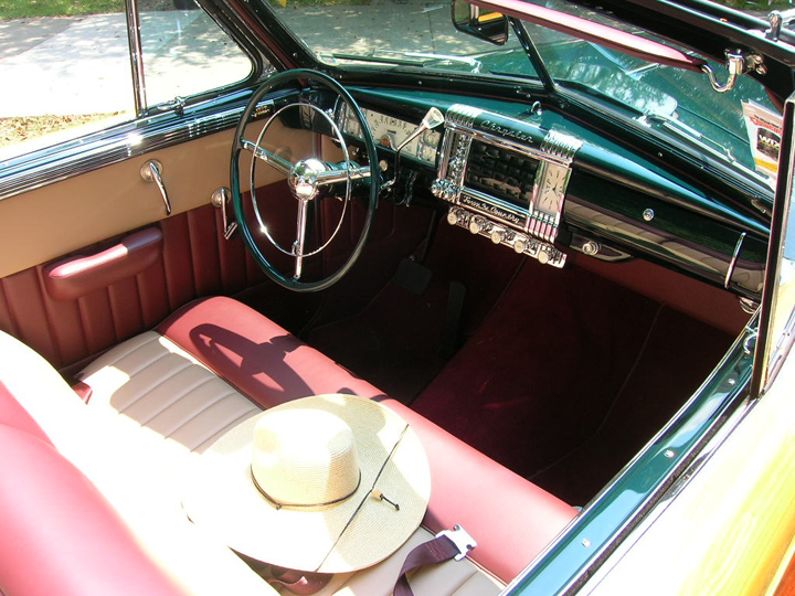 1948 Chrysler Town and Country convertible, interior