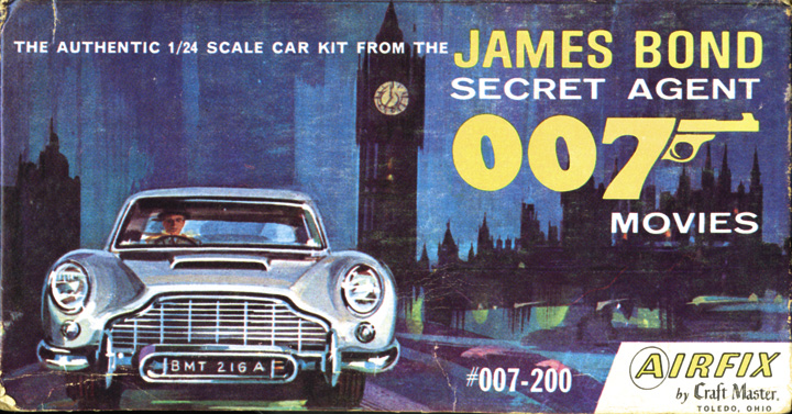 1966 James Bond 007 Airfix Aston Martin Model Cars Oddball Toy Plastic  Kits Ad 