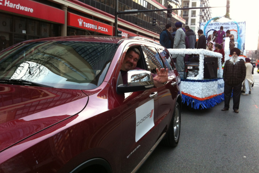 Pulling a Float in a Parade