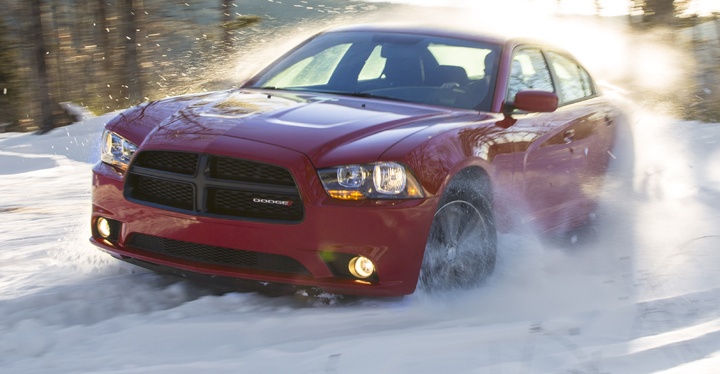 Dodge Charger in Snow 