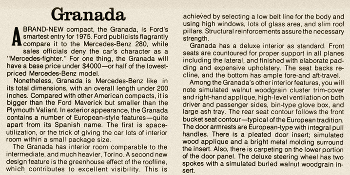 1975 Ford Granada Review 