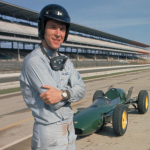 Dan Gurney poses with the Lotus 29.