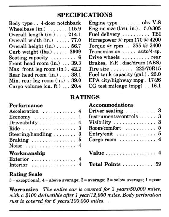 1991 Chevrolet Caprice