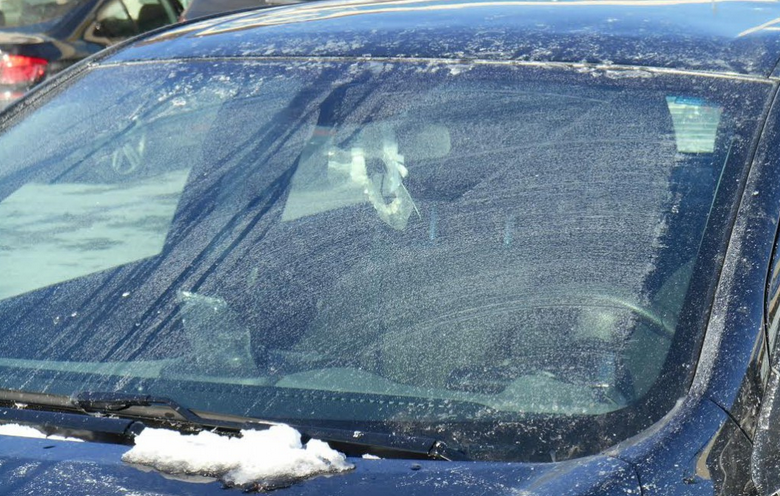 windshield fluid frozen in car