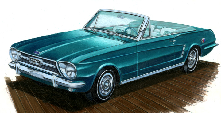 classic mustang drawings