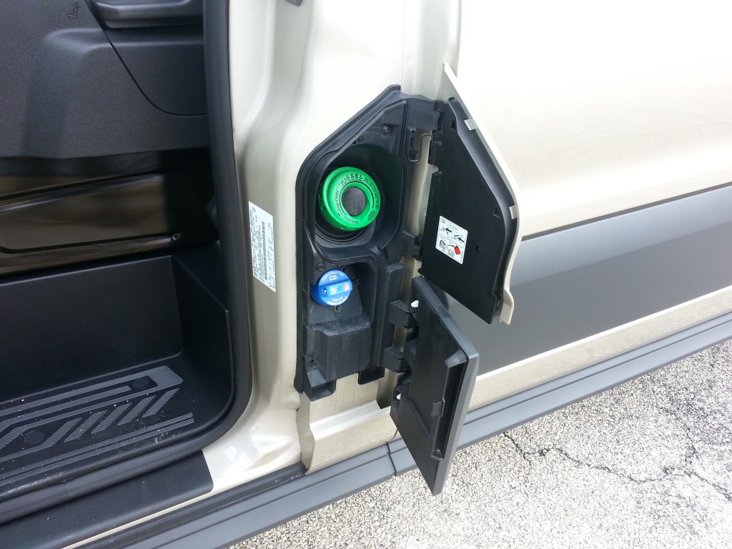 2015 Ford Transit diesel fuel filler door 