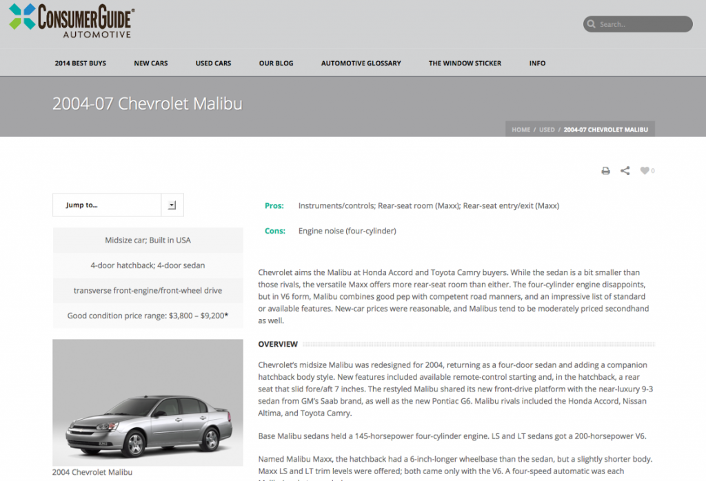Consumer Guide Used-Car Home Page 