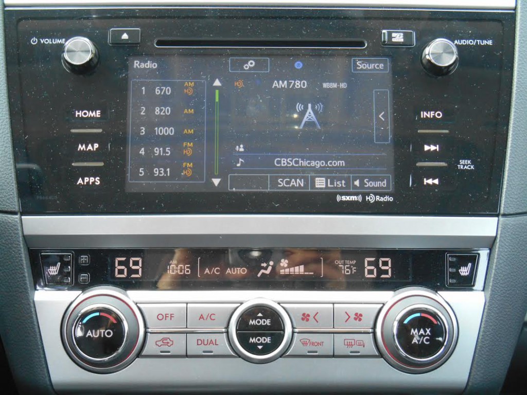 2015 Subaru Legacy navigation screen 