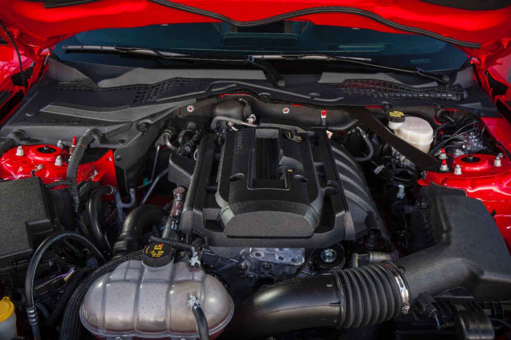 2015 Ford Mustang EcoBoost engine. 