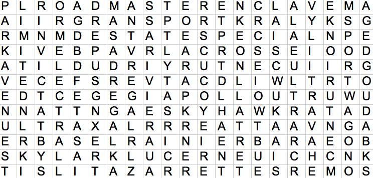 Buick Word Search 