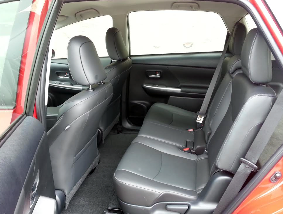 Prius v rear seat 