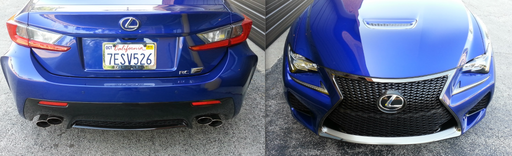 Lexus RC-F front and rear view