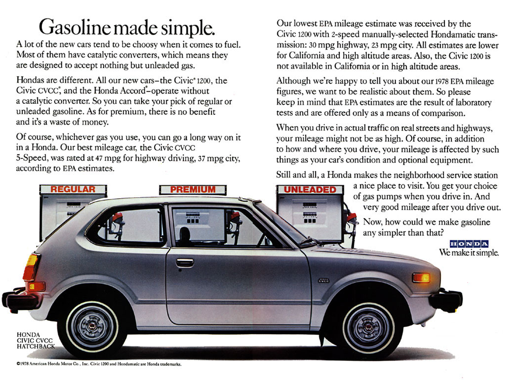 1978 Honda Civic Ad 
