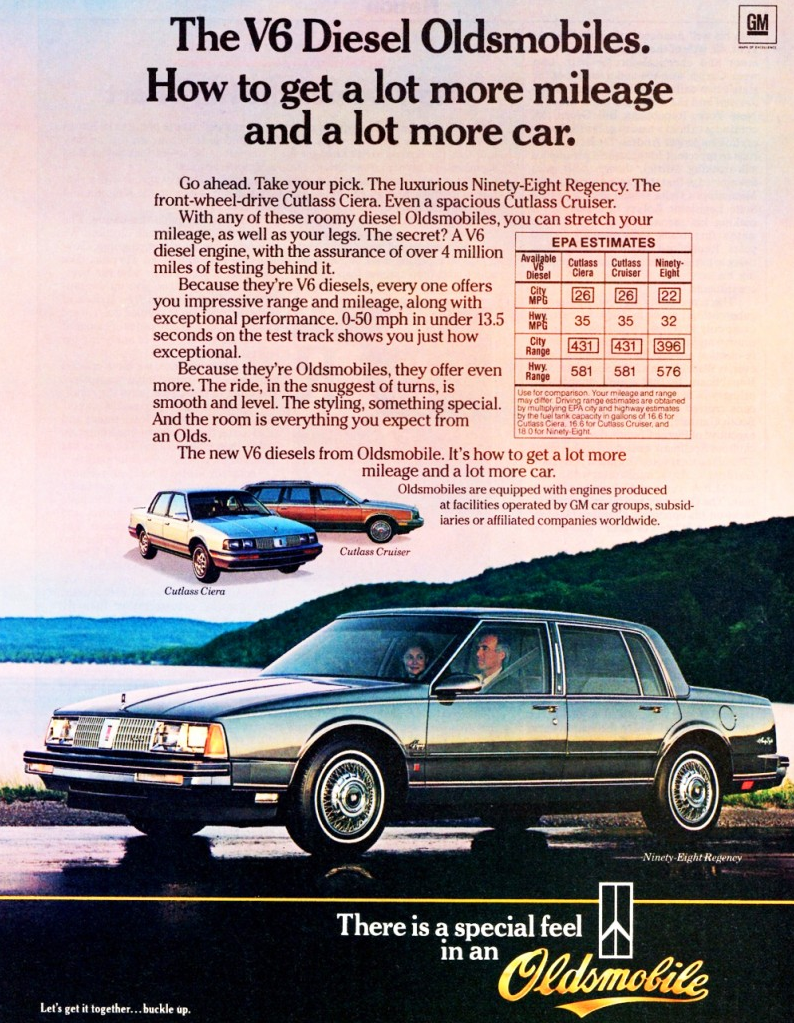 1985 Oldsmobile Diesel ad 