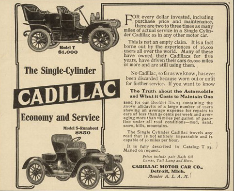 Single-Cylinder Cadillac Ad