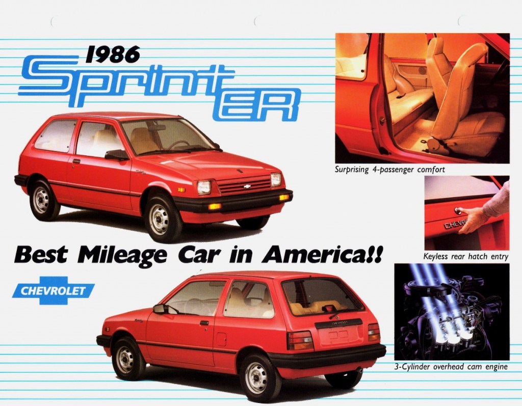 1986 Chevrolet Sprint ER, Most-Fuel-Efficient Cars of All Time