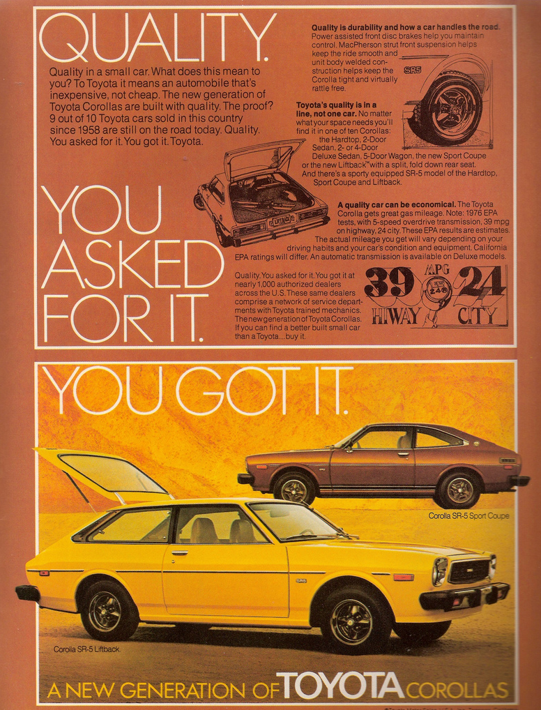 Vintage Toyota ad 