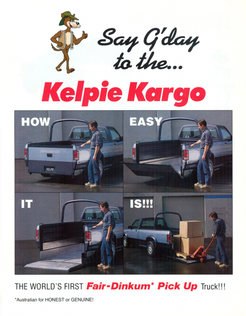 Kelpie Kargo Sales literature 
