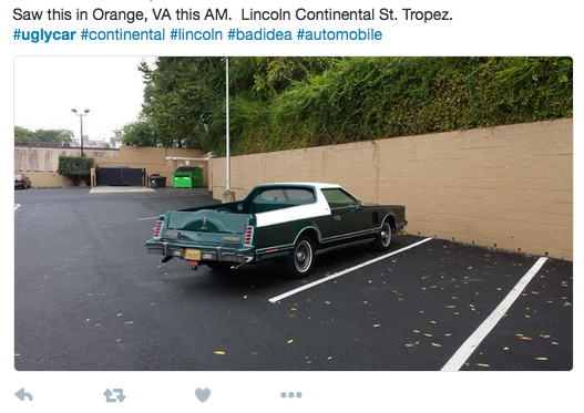 Ugly Car, Twitter hashtag #uglycar