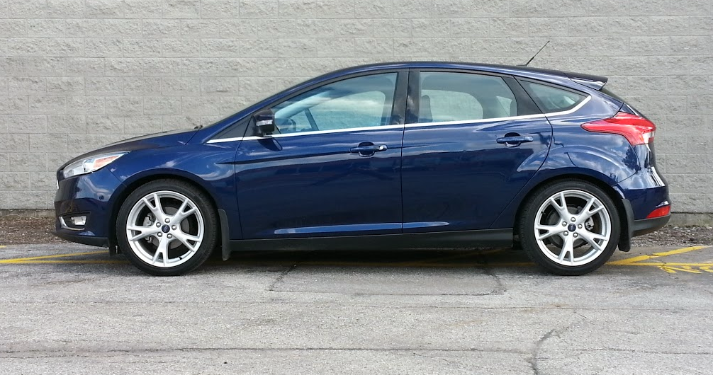 2016 Ford Focus Titanium profile in Kona Blue