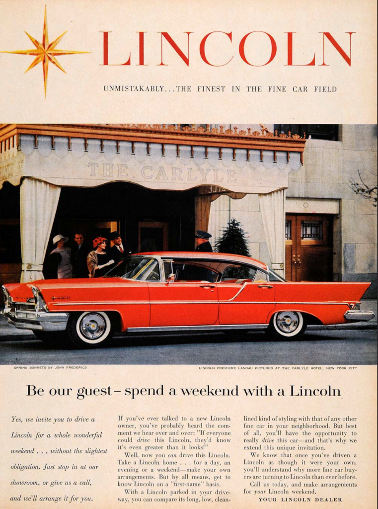 1957 Lincoln Ad 