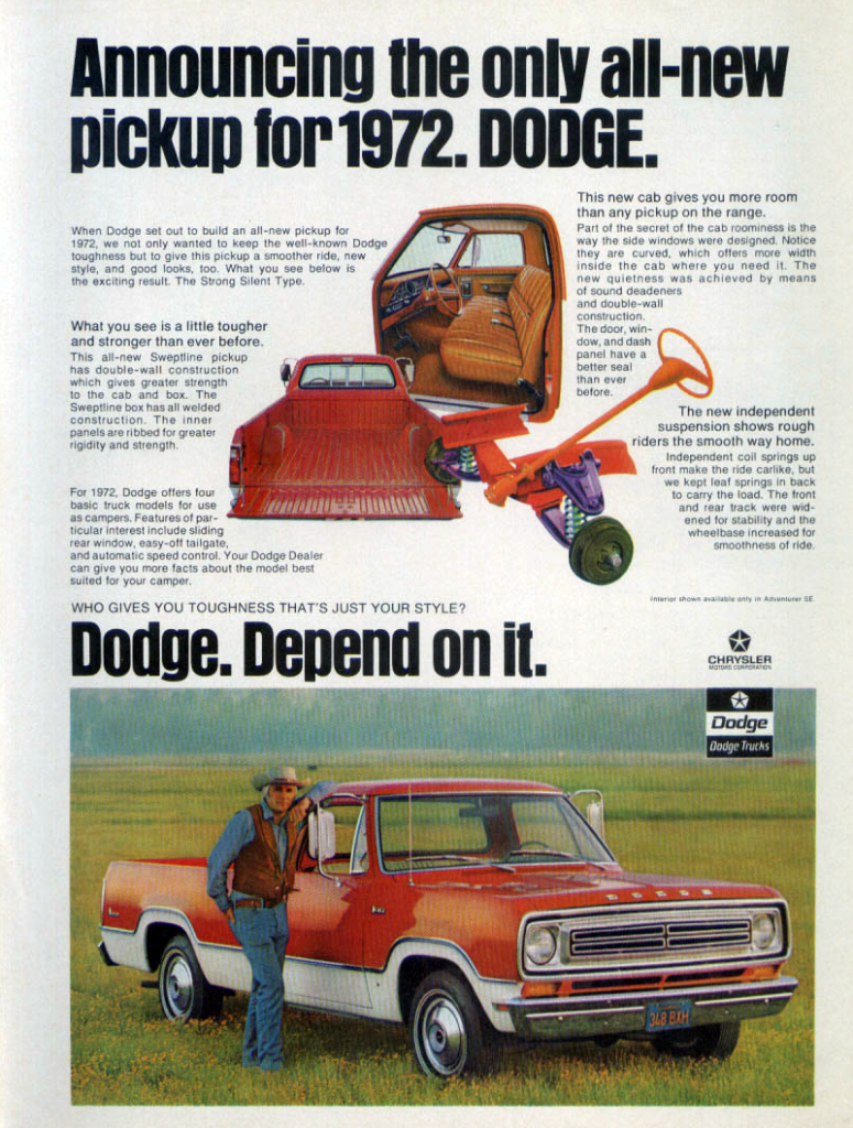 1972 Dodge Pickup Ad 