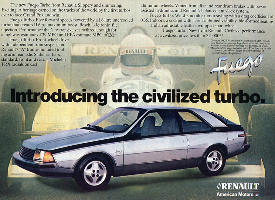 1983 Renault Fuego Ad 
