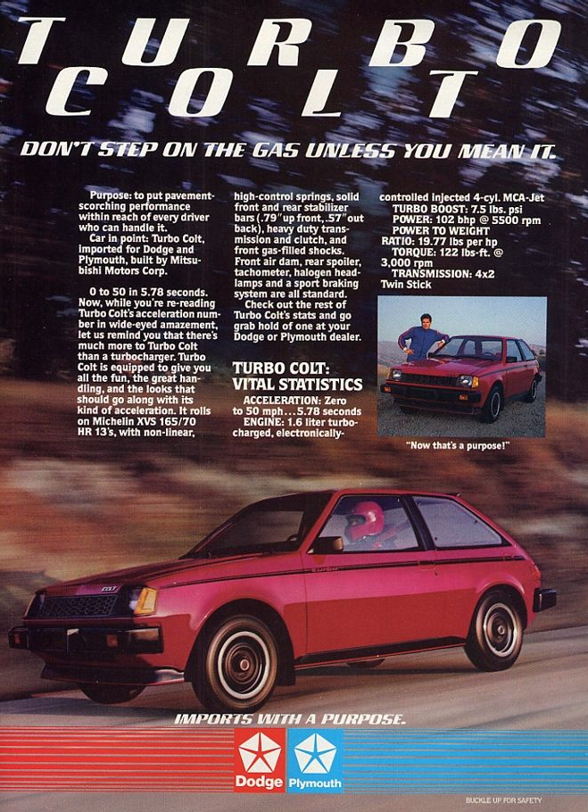 1984 Dodge/Plymouth Colt Ad 