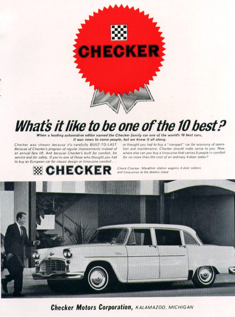 1963 Checker Ad 