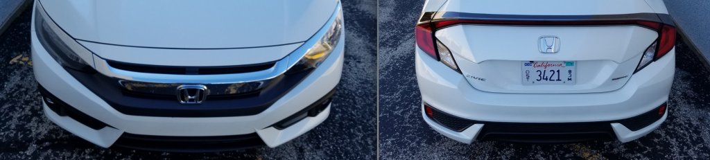 2016 Honda Civic front and rear detail 