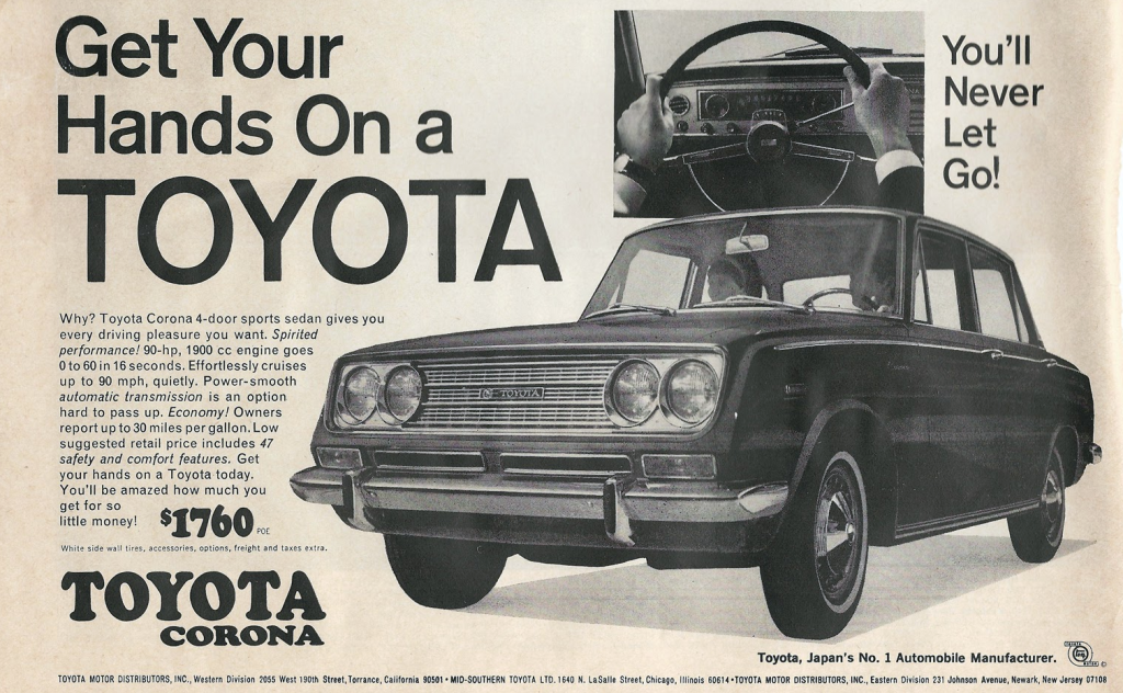 1969 Toyota Corona ad 