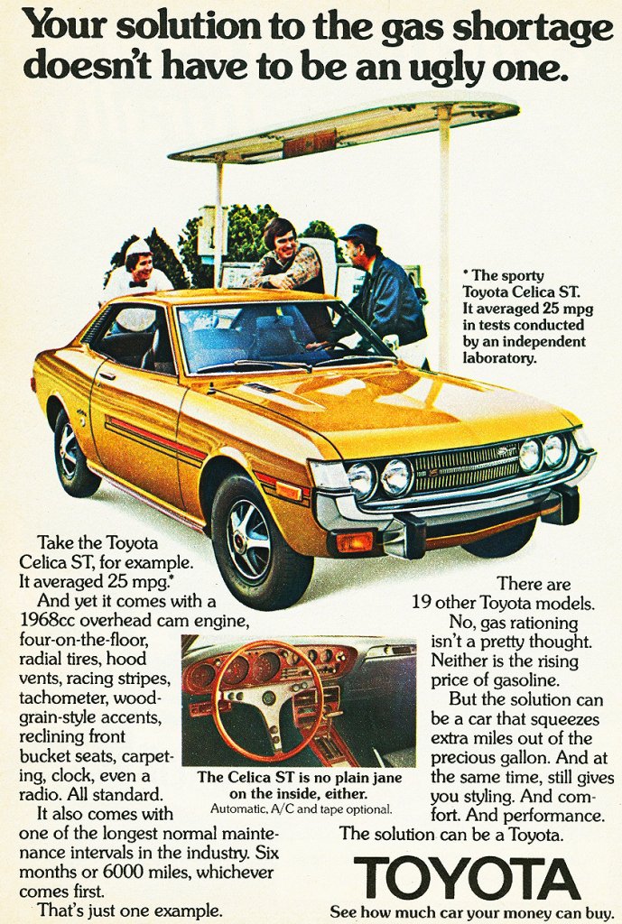 1974 Toyota Celiica ad 
