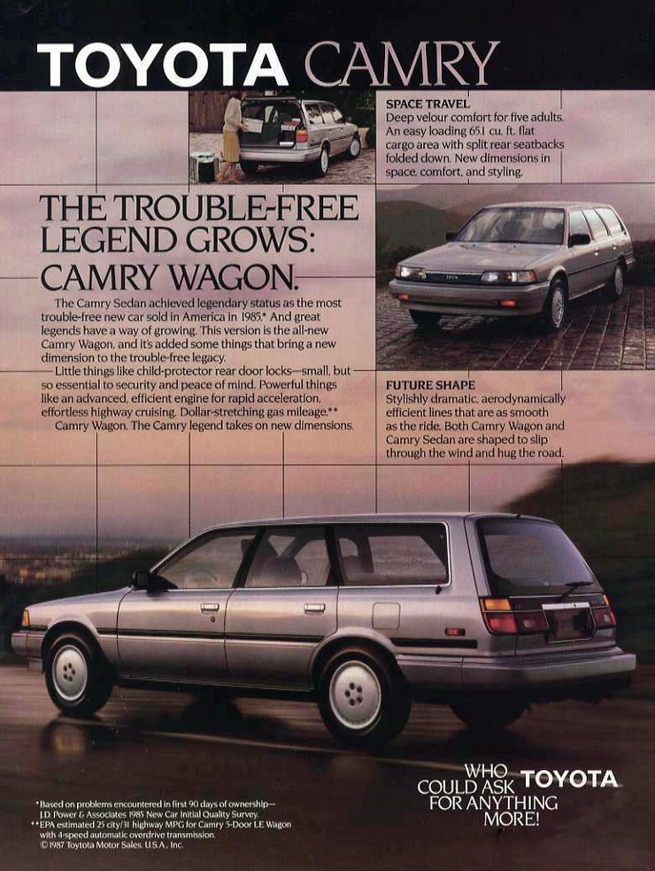 1987 Toyota Camry Wagon ad 