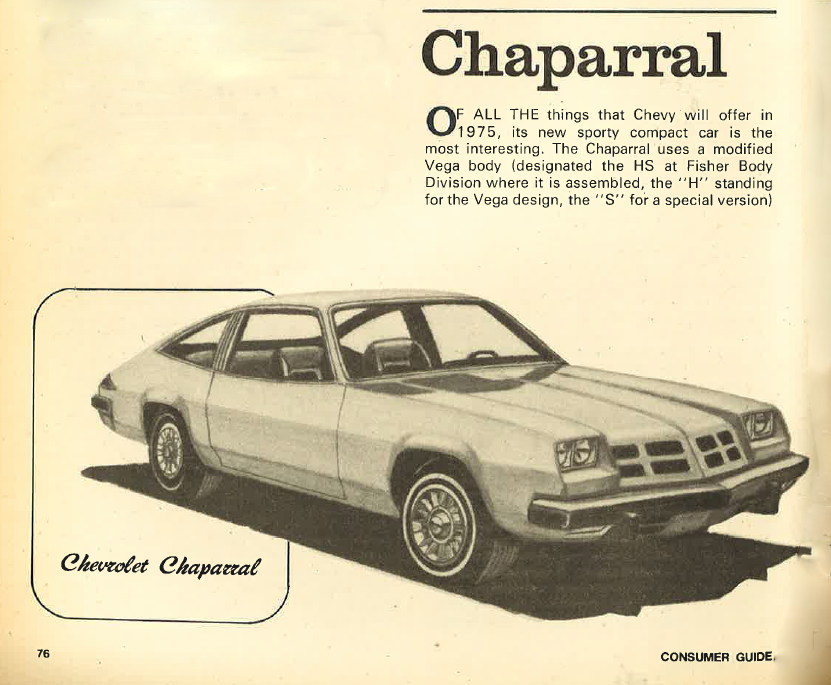 1975 Chevrolet Chaparral, 1975 Chevrolet Monza Review