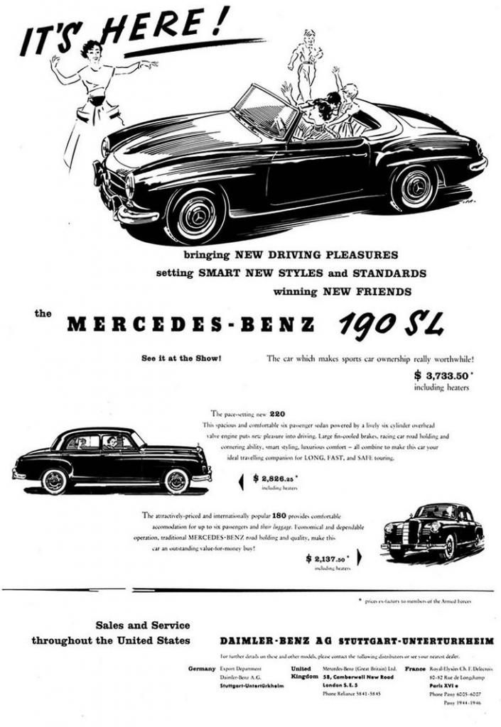 1969 Mercedes-Benz 190SL Ad 