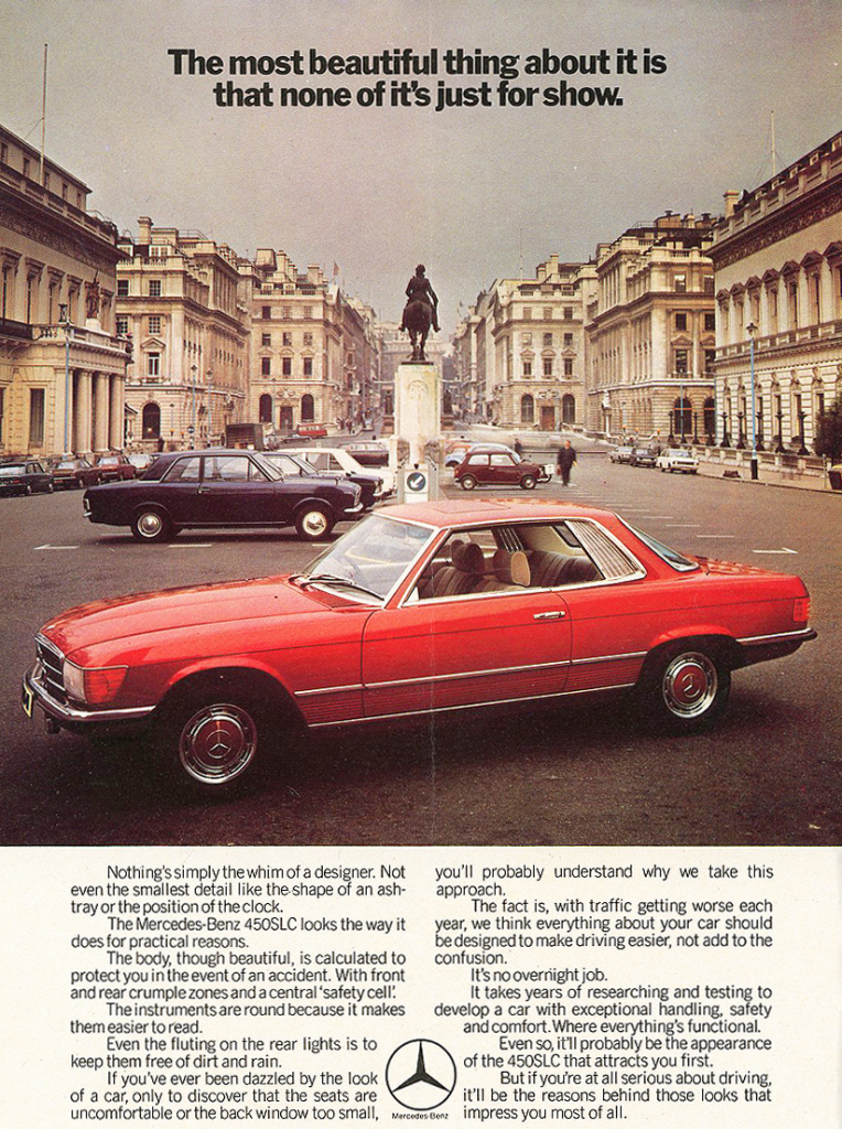 1974 Mercedes SL Ad 