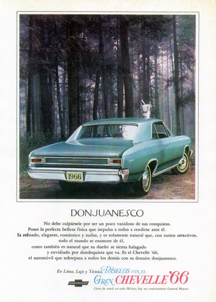 1966 Chevrolet Chevelle Ad (Mexico) 