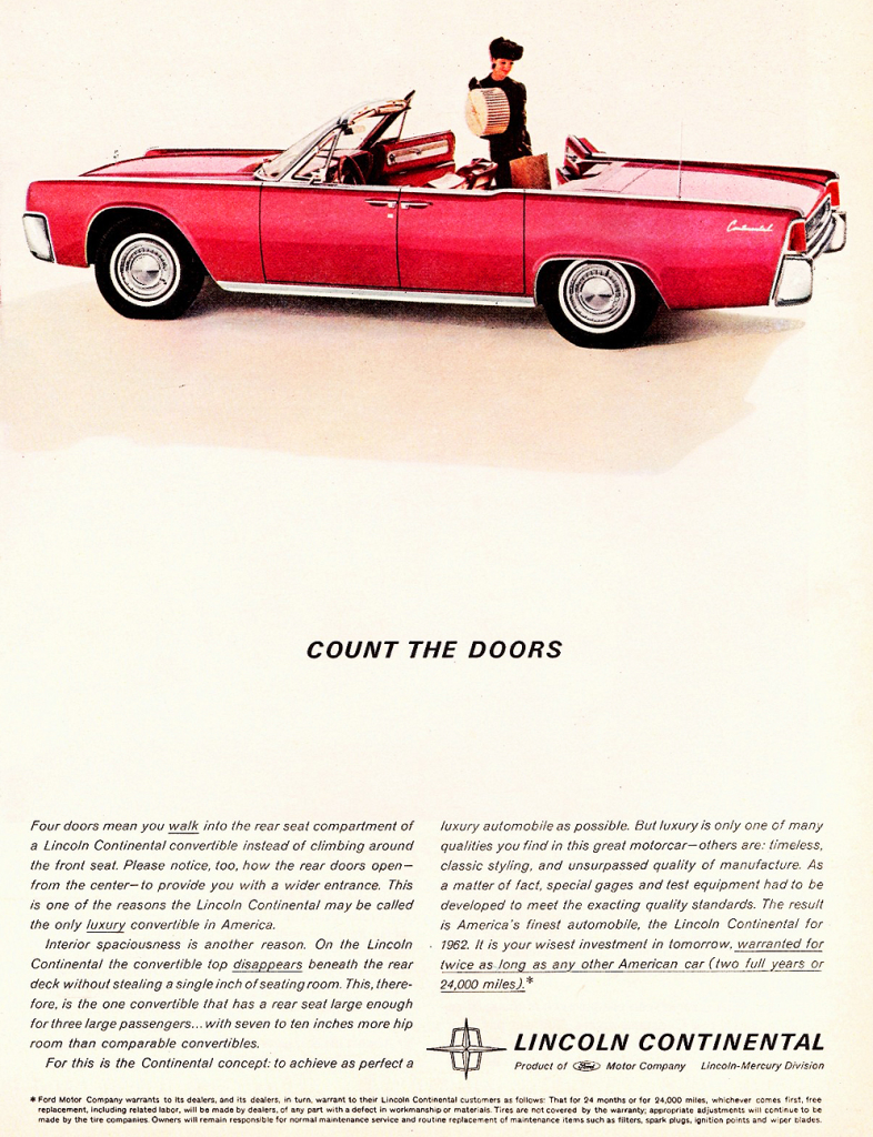 1962 Lincoln Ad 