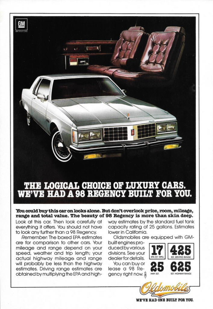 1980 Oldsmobile Ad 