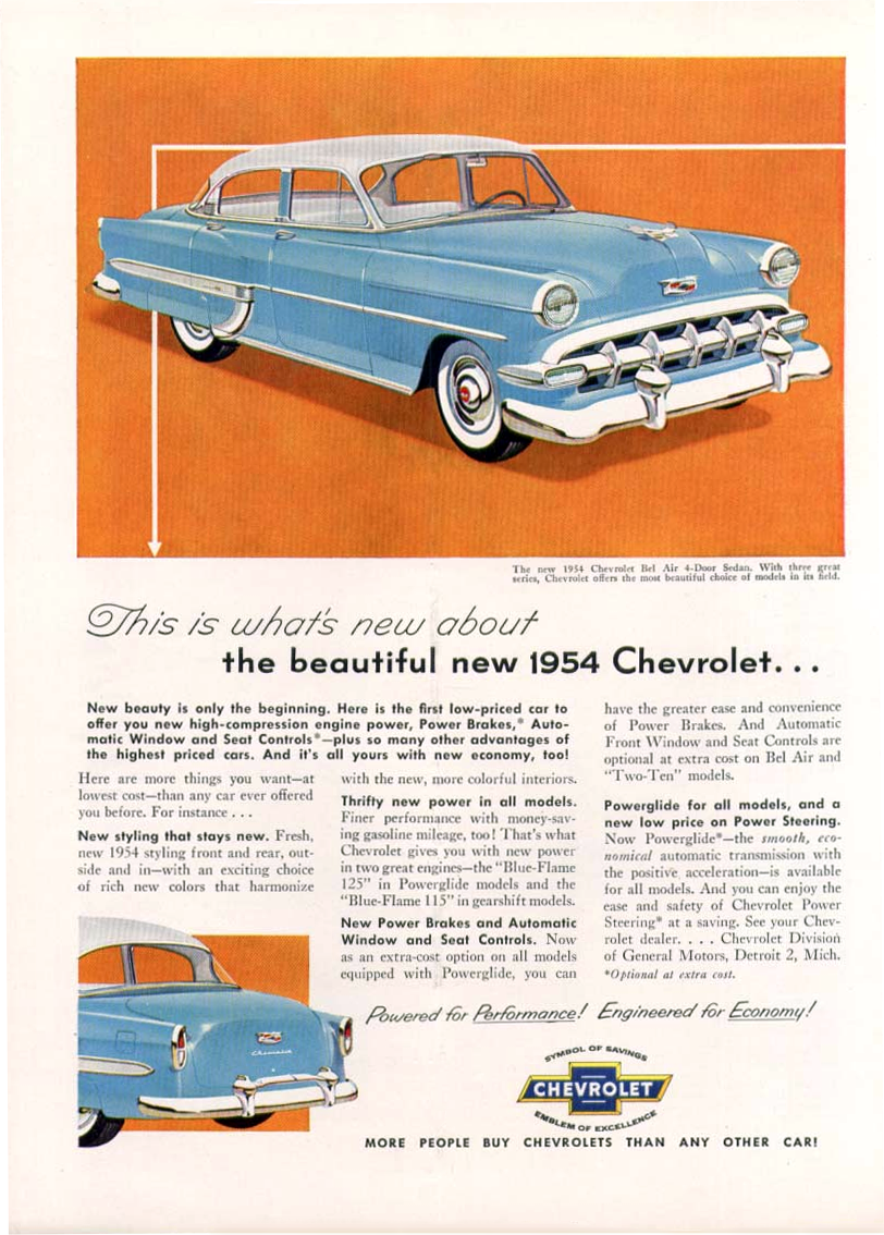 1954 Chevrolet Ad 