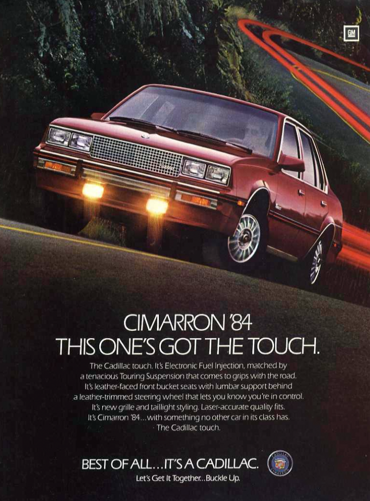 1984 Cadillac Cimarron Ad 