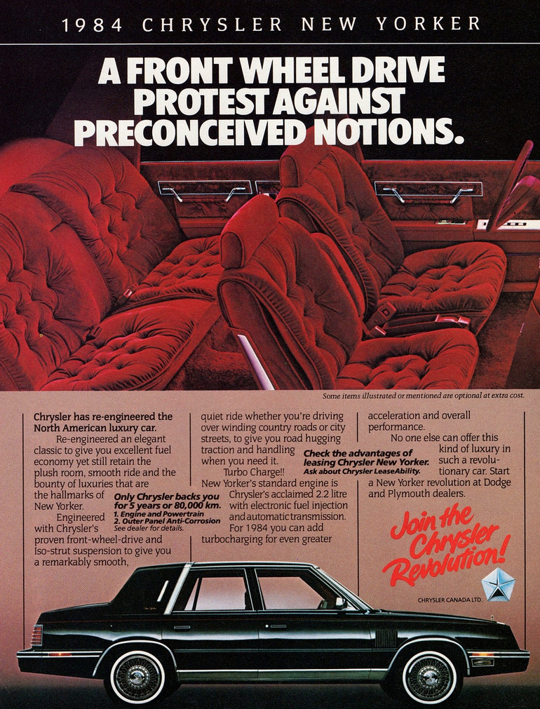 1984 Chrysler New Yorker Ad 