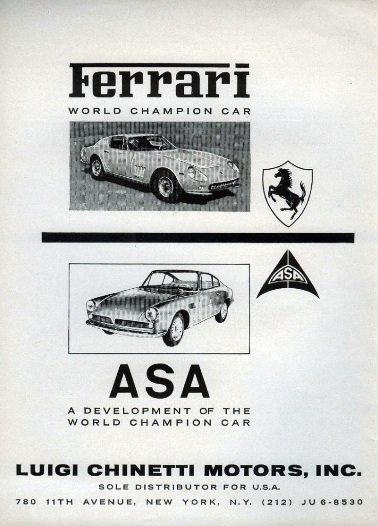 1965 Ferrari Ad. Classic Ads From 1965