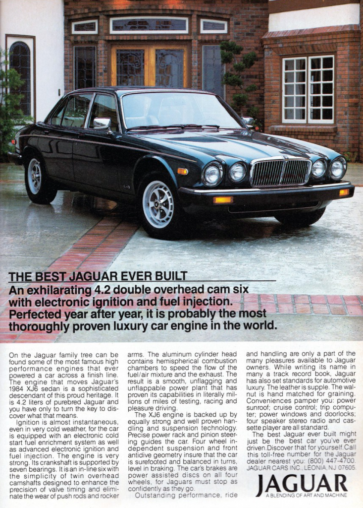 1984 Jaguar XJ6 Ad 