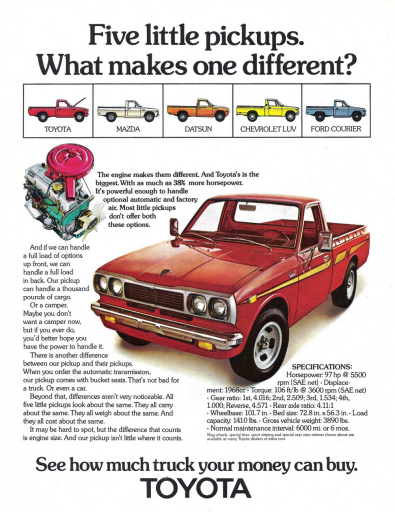 1973 Toyota Pickup Ad 