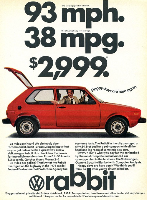 1975 Volkswagen Rabbit Ad 