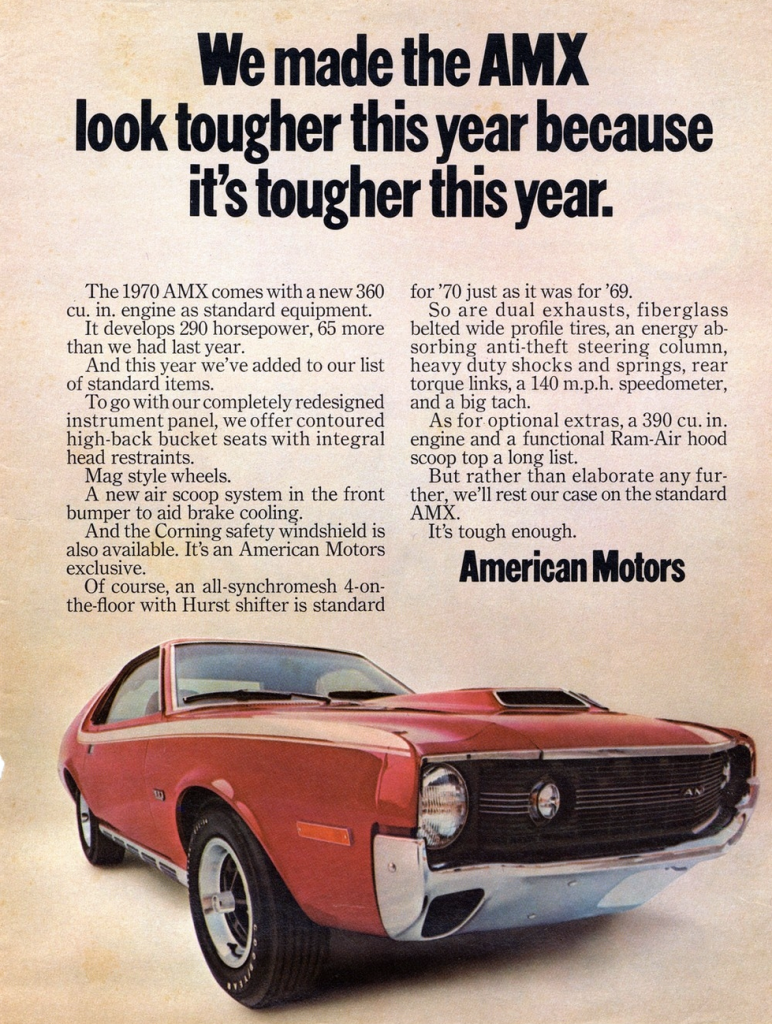 1970 AMC AMX Ad 