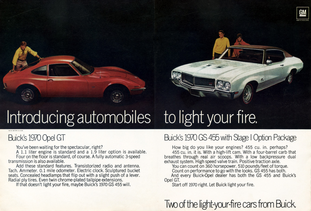 1970 Buick/Opel Ad 